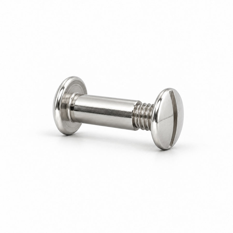 Hilason 3/8 in Steel Chicago Screw Set Nickel Plated Binding Posts Hardware