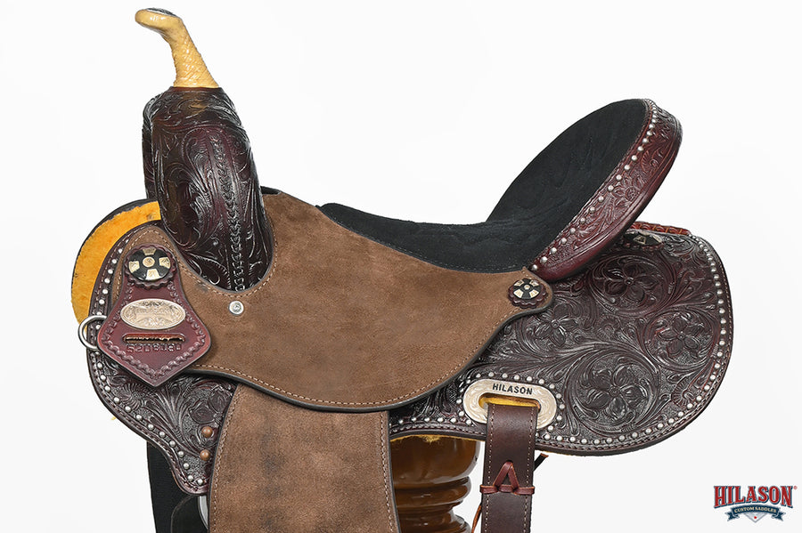 Hilason Western Horse Barrel Racing Wooden Tree American Leather Saddle