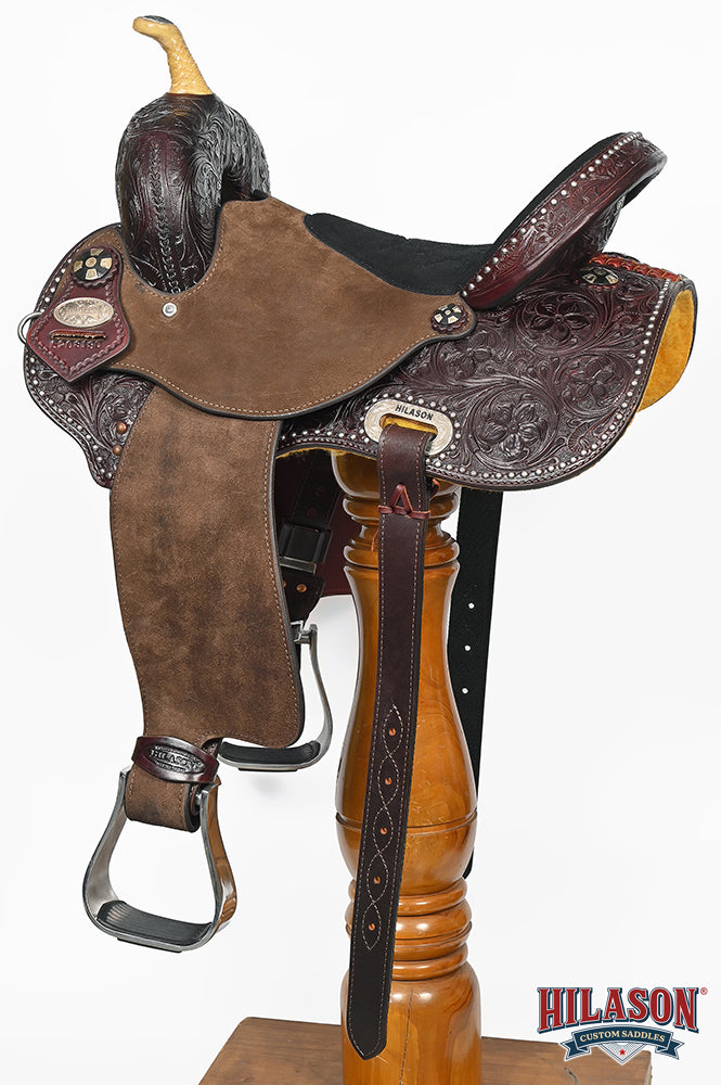 Hilason Western Horse Barrel Racing Wooden Tree American Leather Saddle