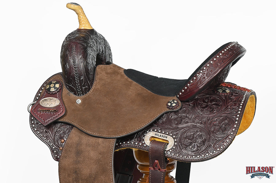Hilason Western Horse Barrel Racing Wooden Tree American Leather Saddle