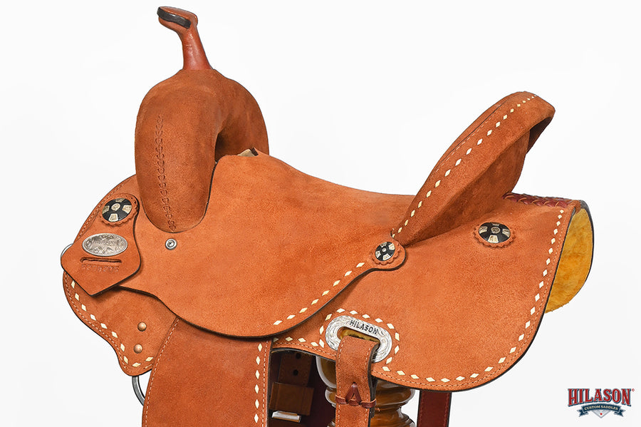 Hilason Western Horse Barrel Racing Wooden Tree American Leather Saddle