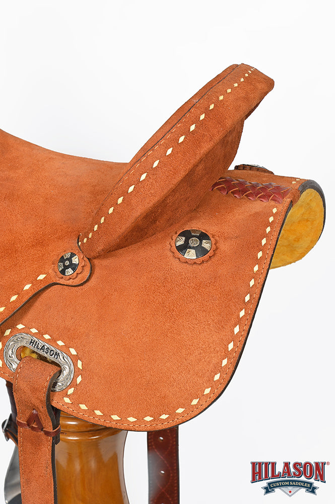 Hilason Western Horse Barrel Racing Wooden Tree American Leather Saddle