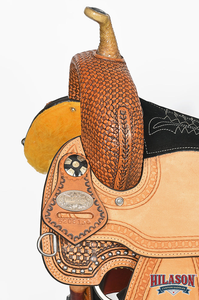 Hilason Western Horse Barrel Racing Wooden Tree American Leather Saddle