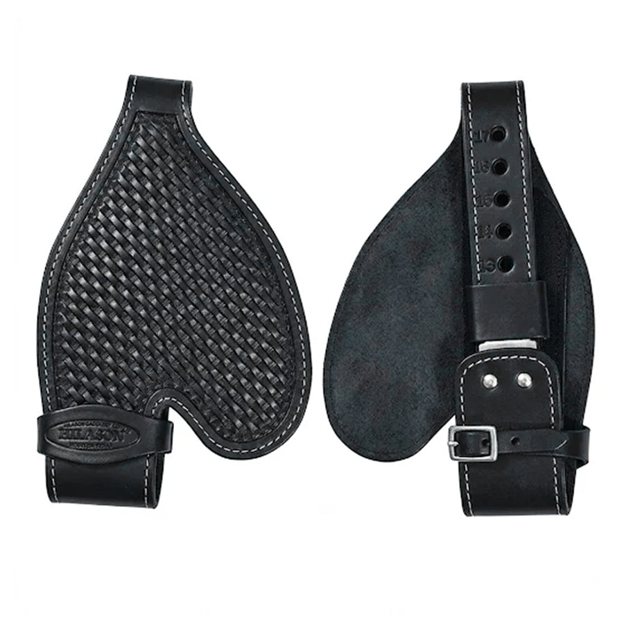 HILASON Youth Western Saddle Replacement Fenders, Genuine Leather Short Fenders, Basket Weave, Adjustable Buckles