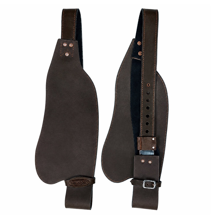 Hilason Leather Saddle Replacement Fenders Pair with Hobble Straps, Adult Western Riding