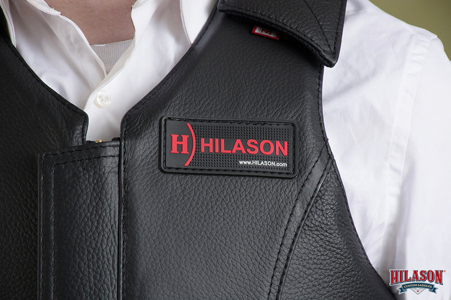HILASON Safety Bull Riding Vest Protective Leather Black | Equestrian Unisex Rodeo Men & Women