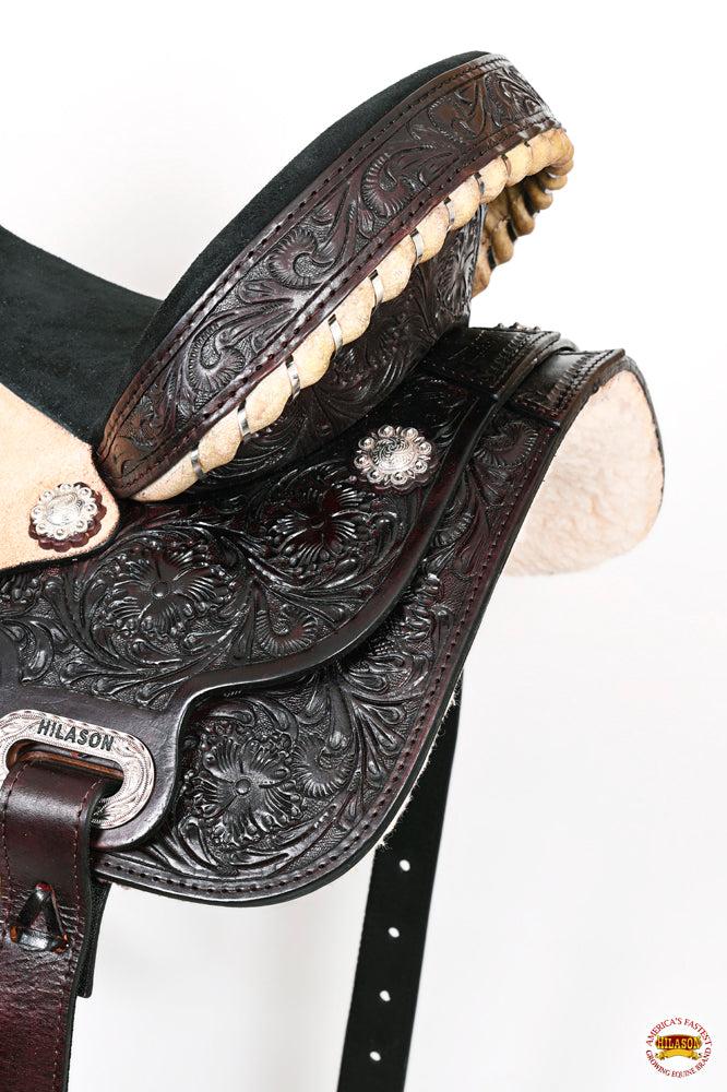 HILASON Flex Tree Western Horse Saddle American Leather Trail Barrel | for Horses