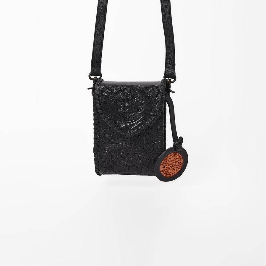 American Darling Cell Phone Holder Hand Tooled Genuine Leather Western Women Bag Handbag Purse | Travel Bags College Casual
