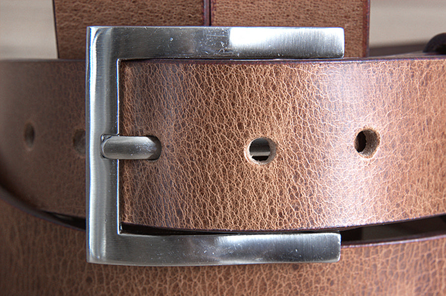 HILASON Western Genuine Leather Belt for Handmade Unisex Full Grain Heavy Duty Belt Tan