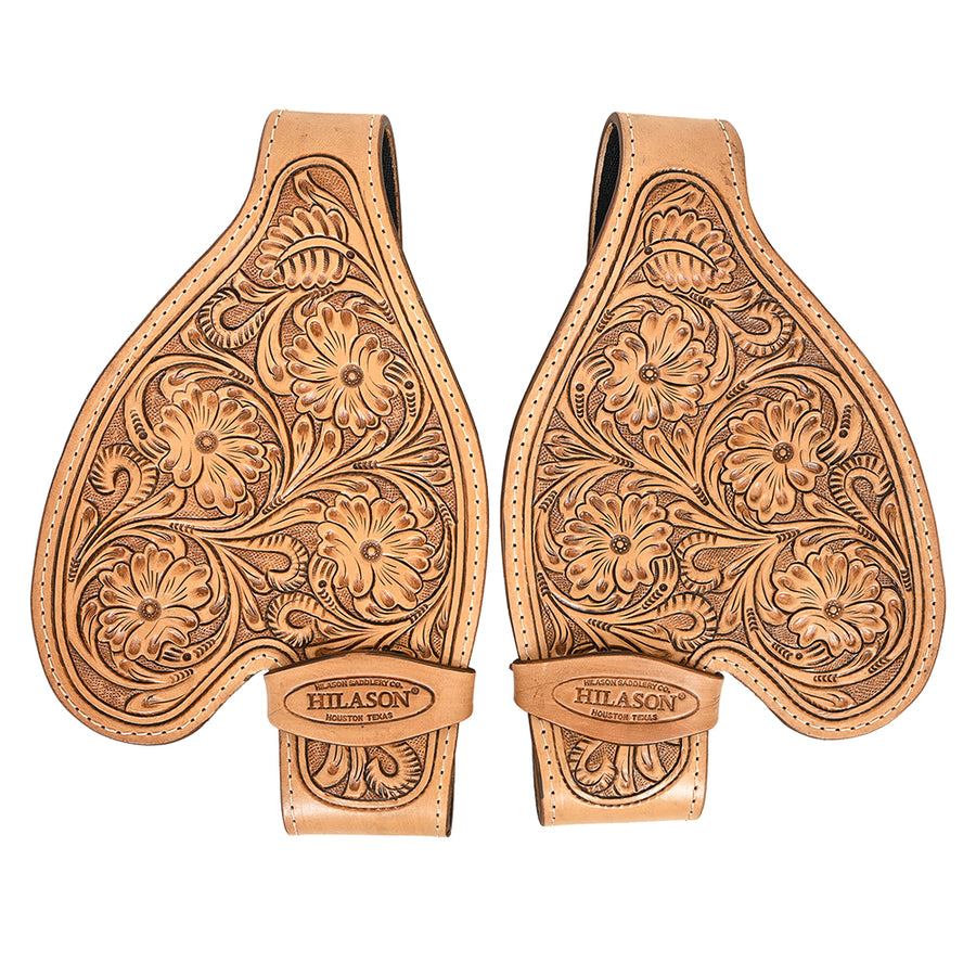 HILASON Youth Western Saddle Replacement Fenders, Genuine Leather Short Fenders with Adjustable Buckles & Hobble Strap