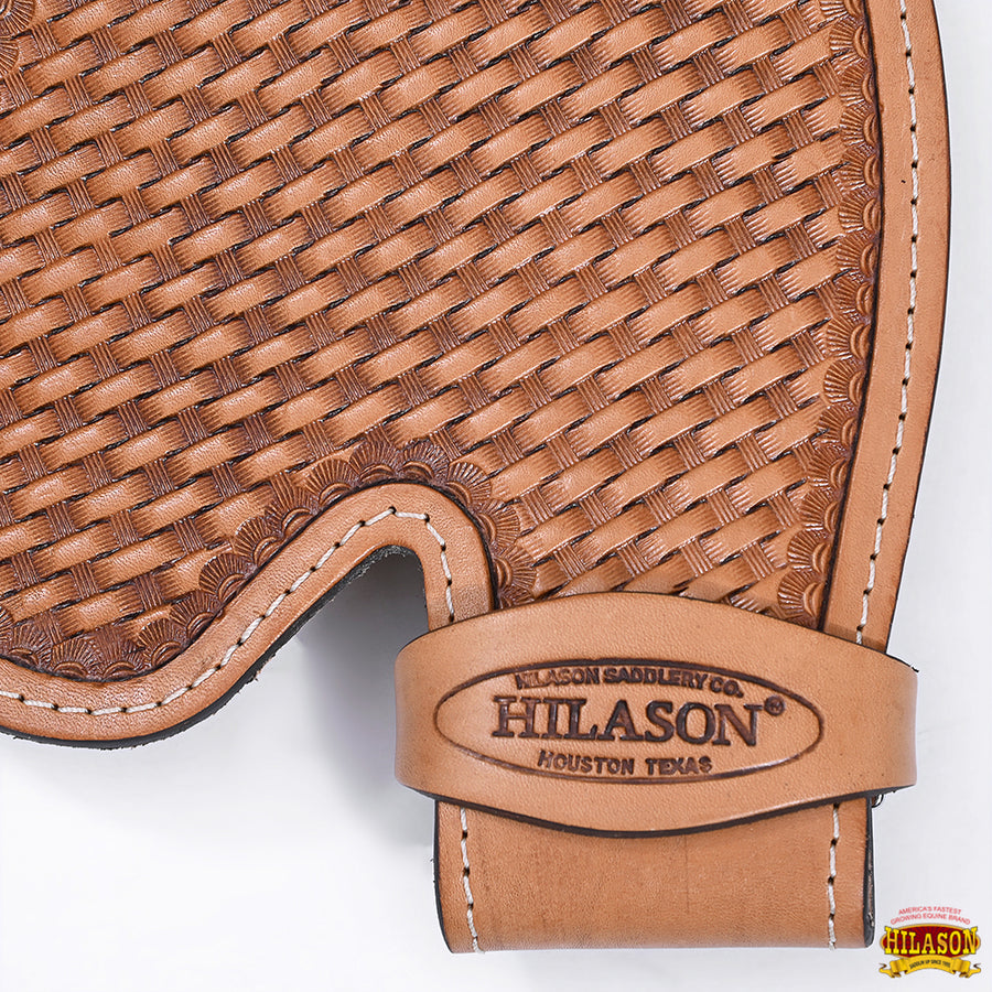 HILASON Youth Western Saddle Replacement Fenders, Genuine Leather Short Fenders, Basket Weave, Adjustable Buckles