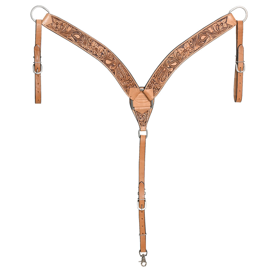 HILASON Western Horse Headstall Breast Collar Tack American Leather Tan | Set for Horses