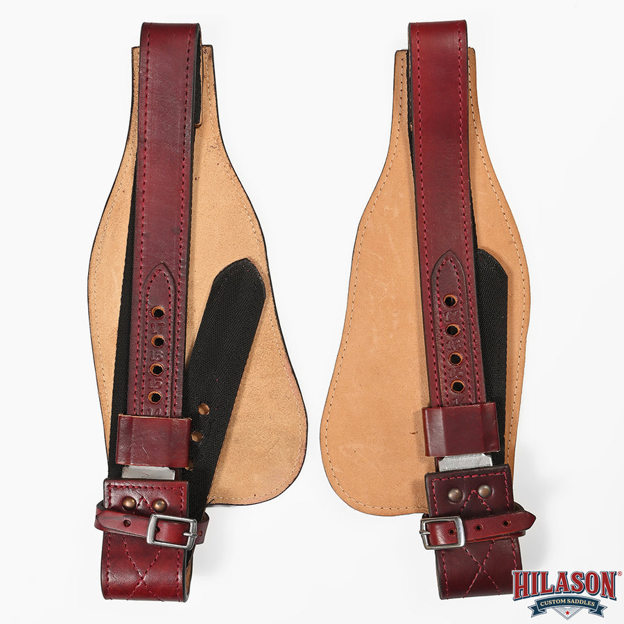 Replacement Saddle Fenders Hilason Leather Youth Pair W/ Hobble Strap