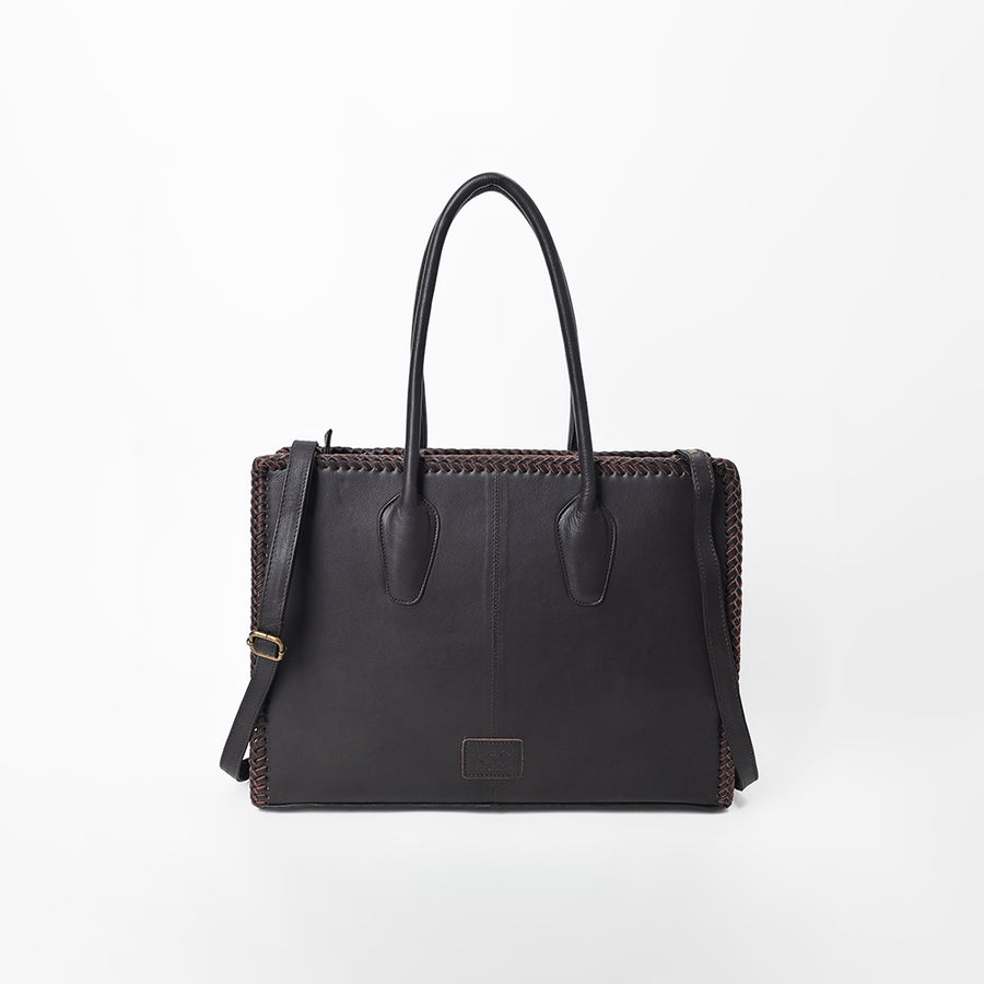 Sandy Rodeo Genuine Hair-on Leather Tote Bag Western Statement Handbag | Houston Livestock Show and Rodeo