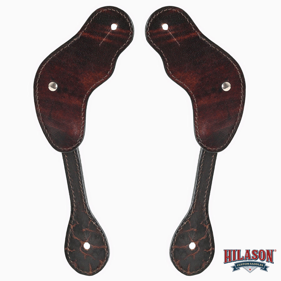 HILASON Hand-Tooled Leather Spur Straps for Men & Women – Western Design, Adjustable Fit
