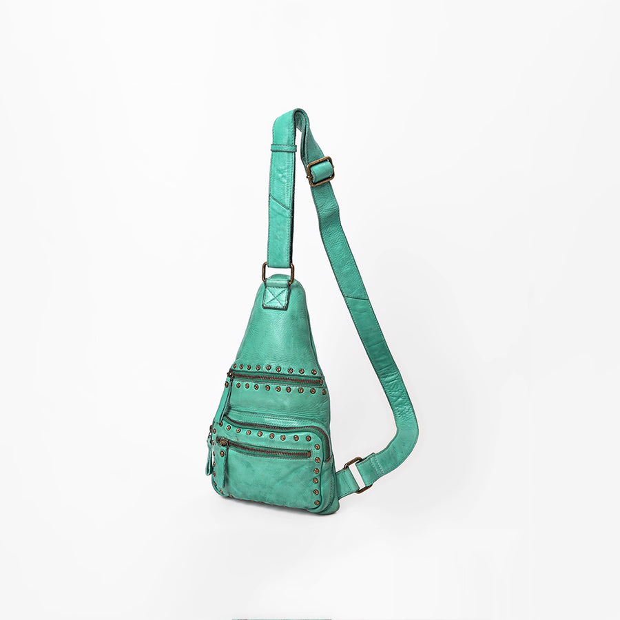 Spaghetti Western Vintage Handmade Genuine Leather Sling Bag