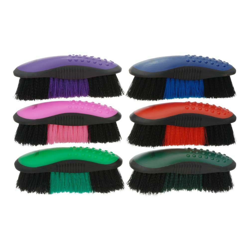 Tough 1 Horse Tack Great Grip Brush W/ Stiff Bristles Rubber Purple