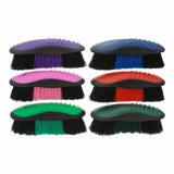 Tough 1 Horse Tack Great Grip Brush W/ Stiff Bristles Rubber Purple