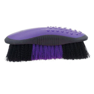 Tough 1 Horse Tack Great Grip Brush W/ Stiff Bristles Rubber Purple