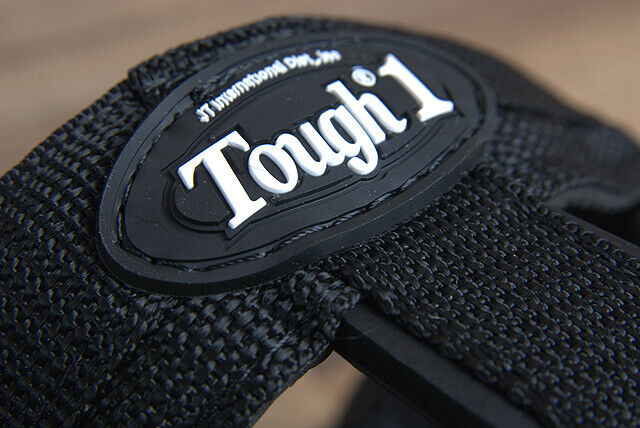 Tough 1 Poly Nylon Black Pony Horse Grazing Muzzle W/ Throat Snap & Ring