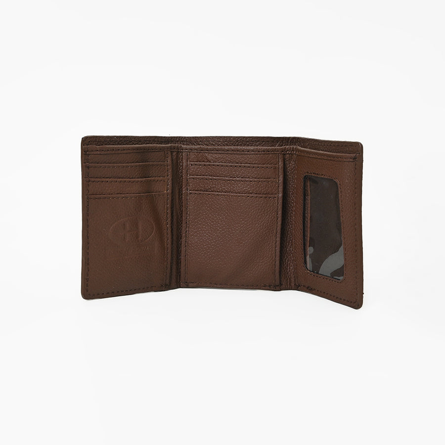 BAR H EQUINE Rodeo Floral Bifold & Trifold Wallet For Men Women HairOn Genuine Leather Brown