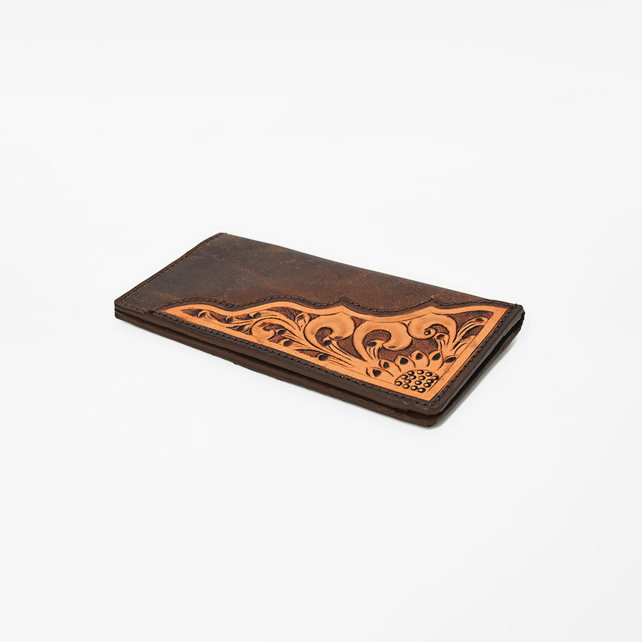 BAR H EQUINE Western Floral Rodeo Bifold Men Women Genuine American Leather Wallet