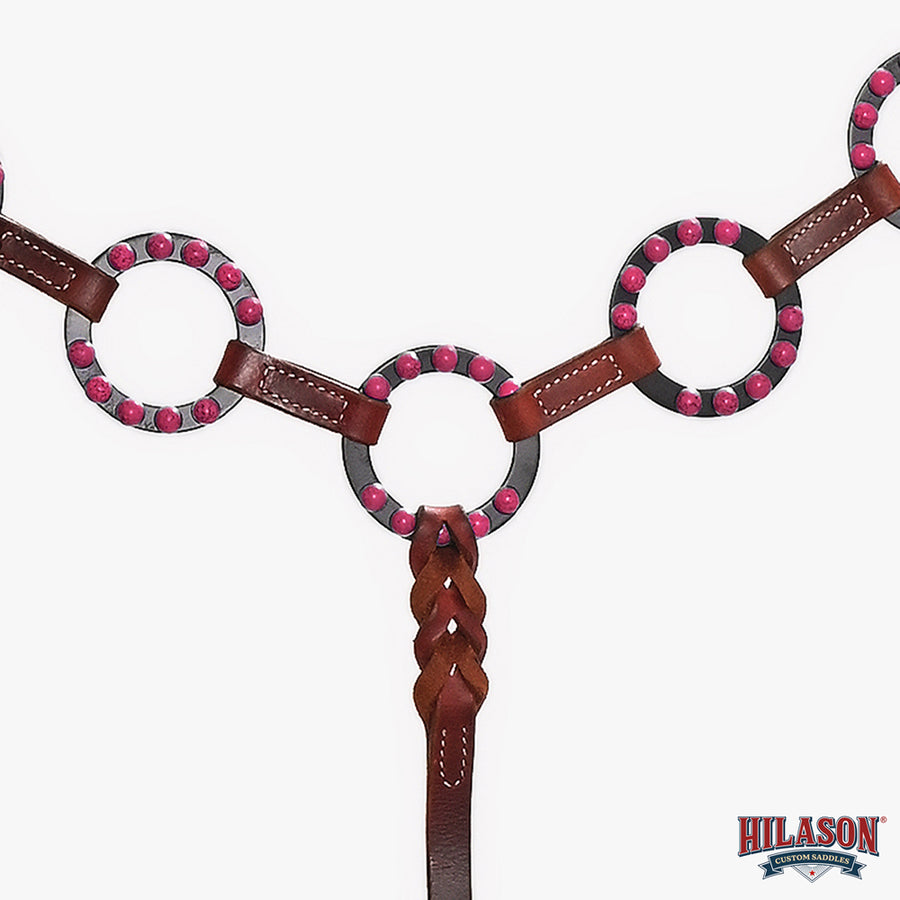 HILASON Western Leather Horse Breast Collar for Riding & Training, Adjustable Premium Leather Tack with Durable Hardware