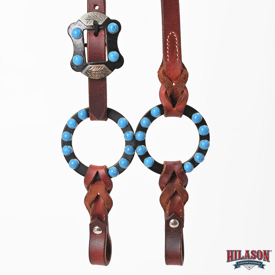 HILASON Western Leather Horse Headstall for Riding & Training Adjustable Premium Leather Bridle Headstall with Hardware