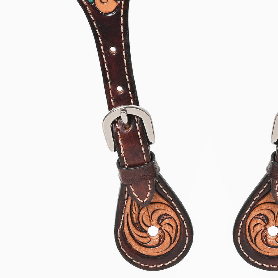 Bar H Equine Leather Spurs Straps for Adults Western Womens Spur Horse Riding Barrel Racing Show and Rodeo Strap Adult Women