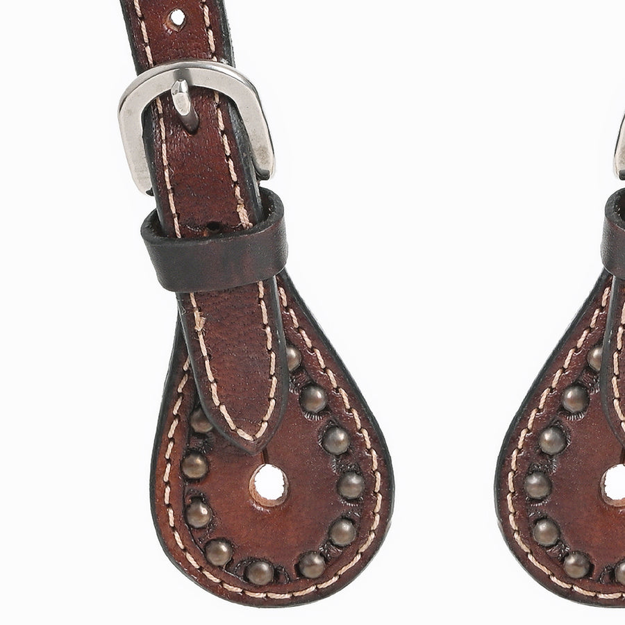 Bar H Equine Leather Spurs Straps for Adults Western Womens Spur Horse Riding Barrel Racing Show and Rodeo Strap Adult Women