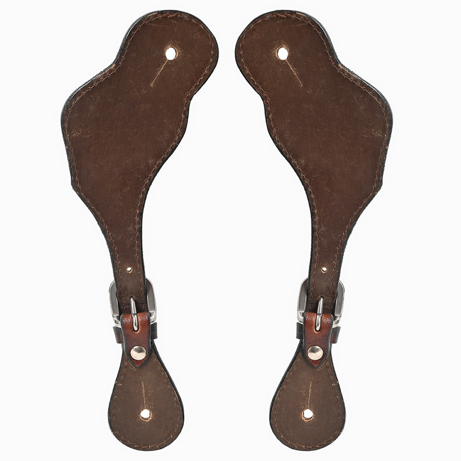 Bar H Equine Leather Spurs Straps for Adults Western Womens Spur Horse Riding Barrel Racing Show and Rodeo Strap Adult Women