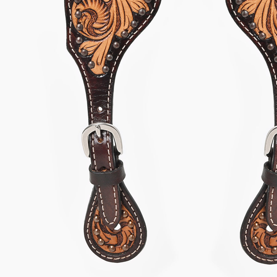 Bar H Equine Leather Spurs Straps for Adults Western Womens Spur Horse Riding Barrel Racing Show and Rodeo Strap Adult Women