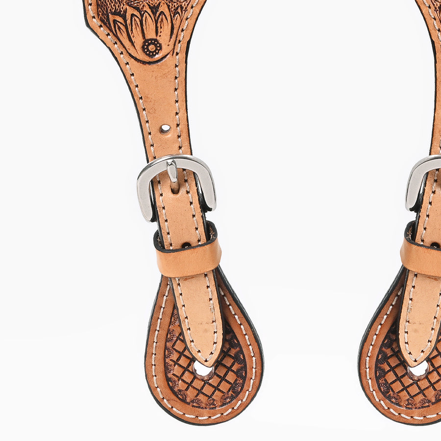 Bar H Equine Leather Spurs Straps for Adults Western Womens Spur Horse Riding Barrel Racing Show and Rodeo Strap Adult Women