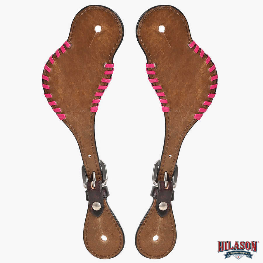 HILASON Hand-Tooled Leather Spur Straps for Men & Women – Western Design, Adjustable Fit