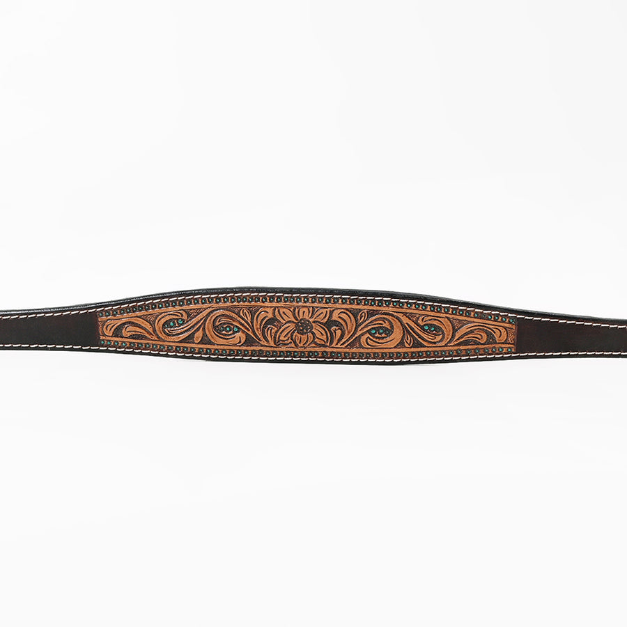Bar H Equine Genuine Western American Leather Horse Premium Headstall & Breast Collar Set