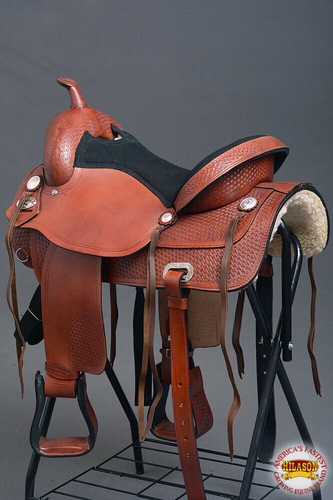 Hilason Western Horse Treeless Trail Pleasure Saddle American Leather