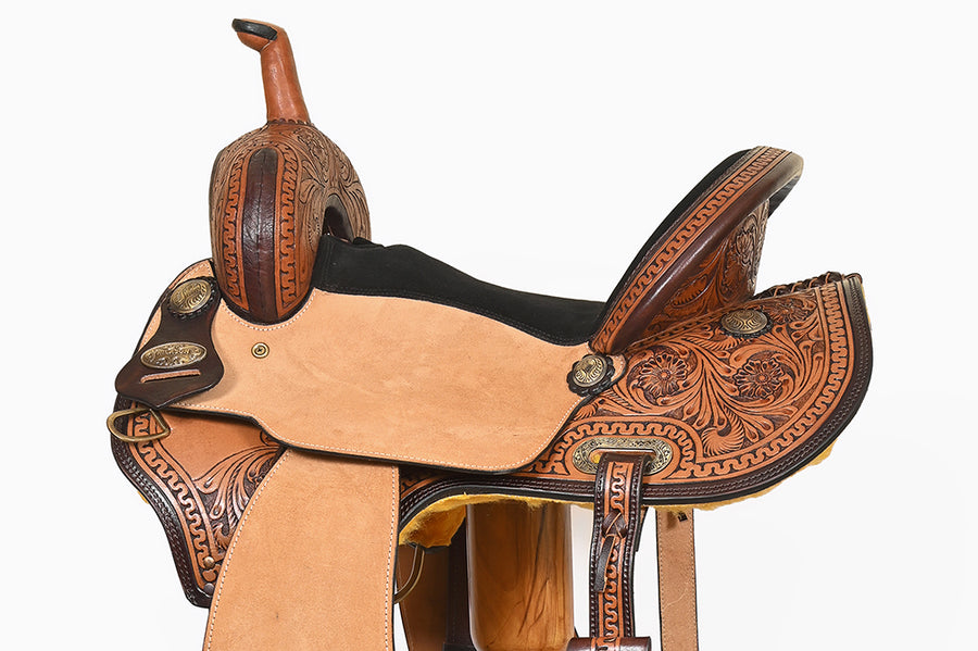 Hilason Western Kids MIniature Pony Saddle Leather Trail Tack Set