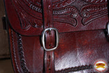 Hilason Western Leather Cowboy Trail Horse Saddle Bag 12 X 11 X 3.5 Inch