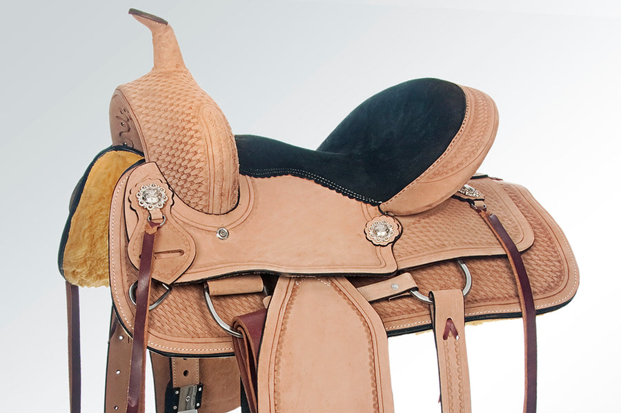 13 In Western Horse Saddle Barrel Racing Trail Child Youth Leather Tack