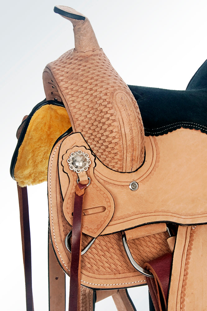 13 In Western Horse Saddle Barrel Racing Trail Child Youth Leather Tack