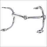 Hilason Stainless Steel Tack Horse 5" Snaffle Hunting Mouth Gag Bit