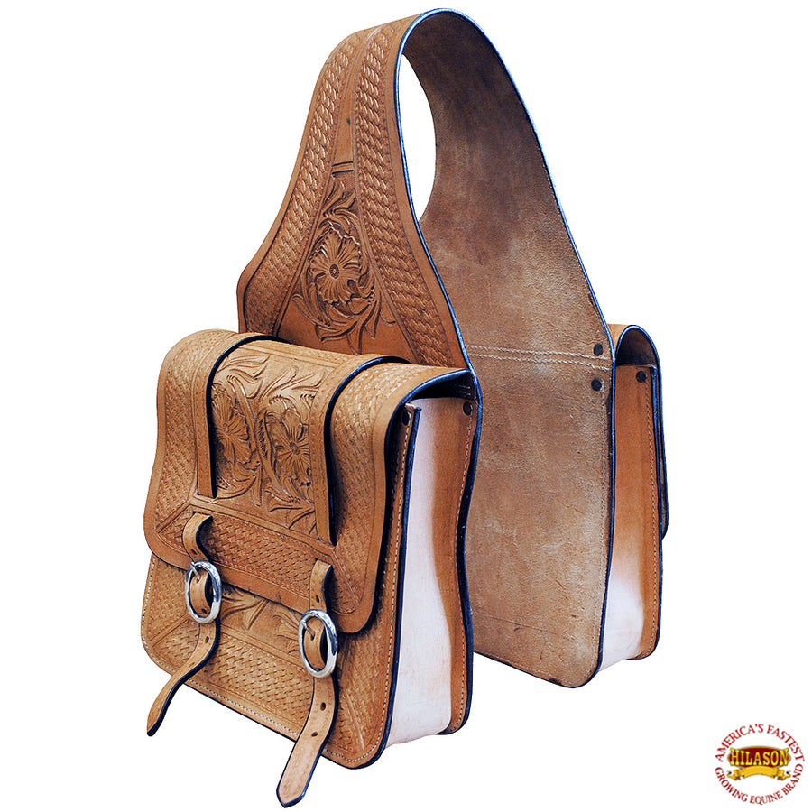 11 X 10.5 In Horse Western Saddle Bag Leather Cowboy Trail Ride Hilason