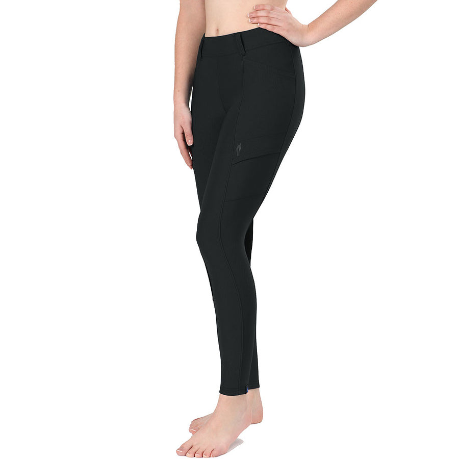 X Large Irideon Highlighting Pockets Horse Riding Issential Cargo Tights Black - Uhorse
