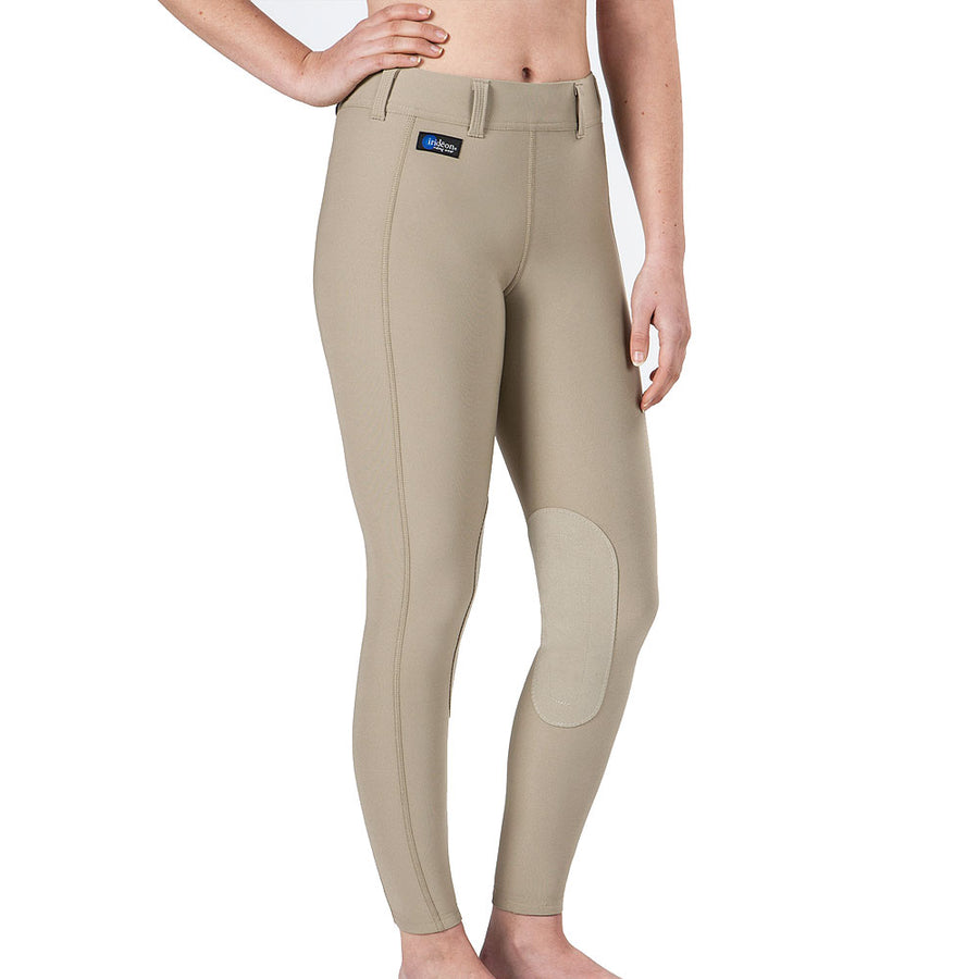 Small Irideon Kids Issential Stretch Breathable Horse Riding Tight Tan - Uhorse