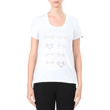 Small Irideon Womens Bits Swing Cotton Fitted Tee Shirt White – by Hilason – Cowboy and equestrian accessories