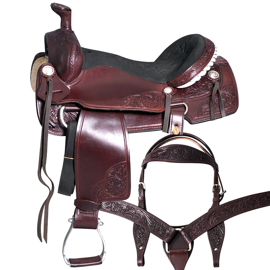 16" W. H. Ranch Roping Saddle American Leather Hilason Tk. by Hilason – Cowboy and equestrian accessories