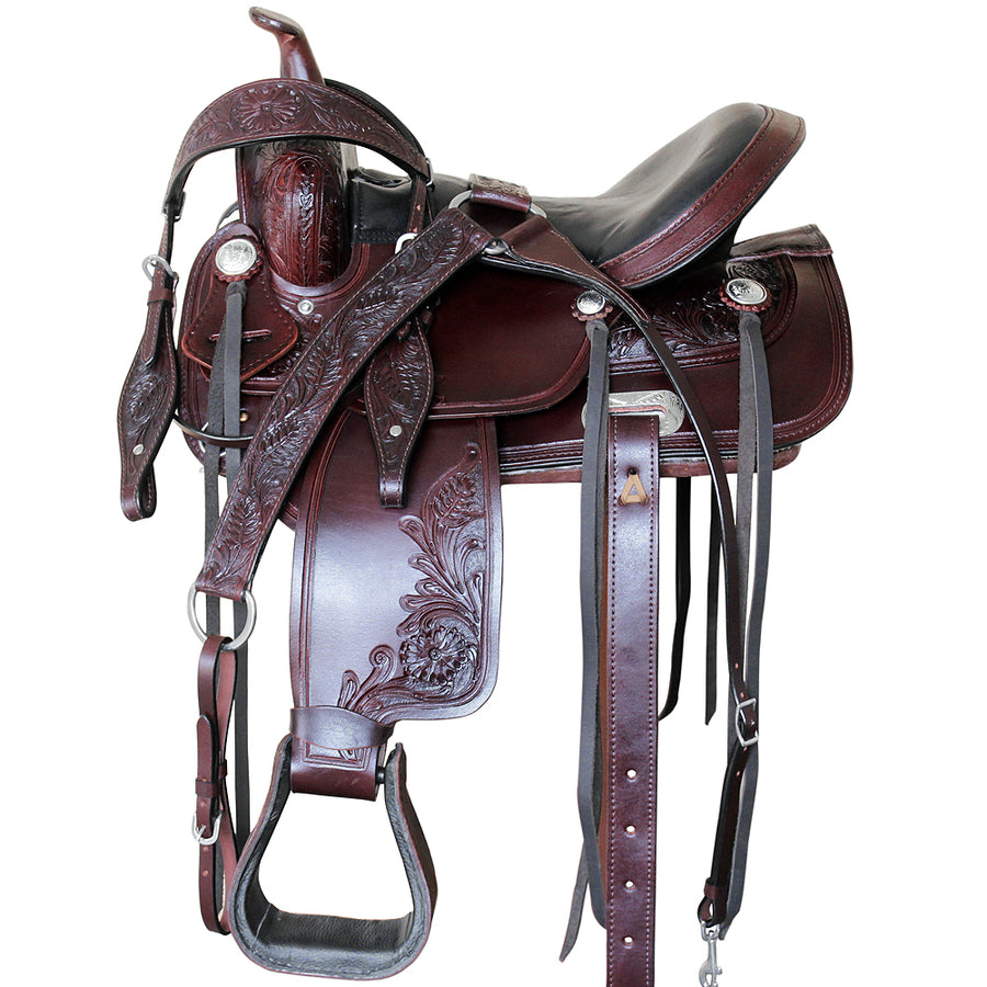 16 In HILASON W. H. Saddle American Leather Flex Tree Trail & Pleasure by Hilason – Cowboy and equestrian accessories