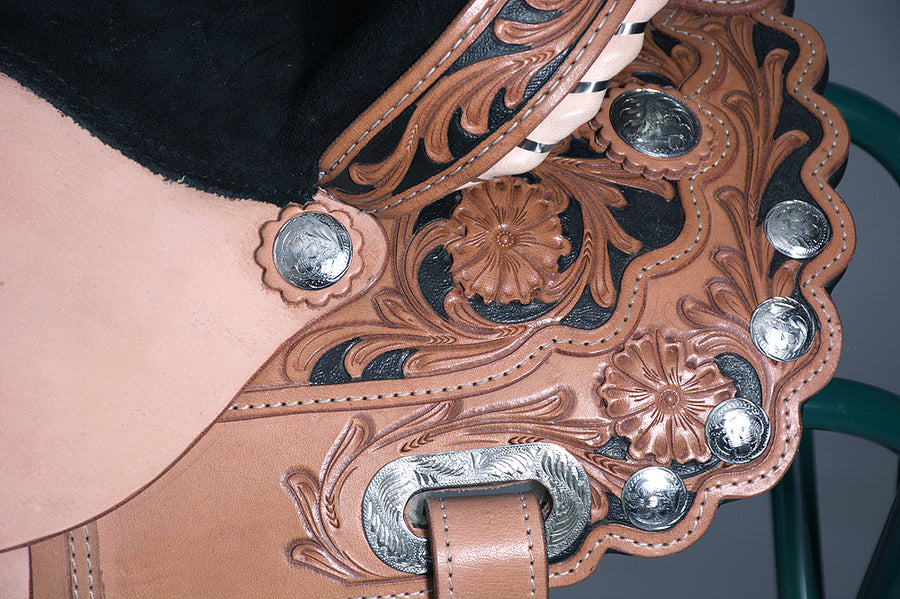 14 In Hilason Western Horse Barrel Racing Trail Pleasure American Leather Saddle Tack