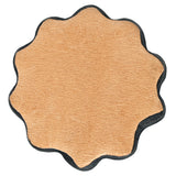 Hilason Plain Scalloped Leather Rosette Concho Saddle Tk. Tan 1-1/4 " by Hilason – Cowboy and equestrian accessories