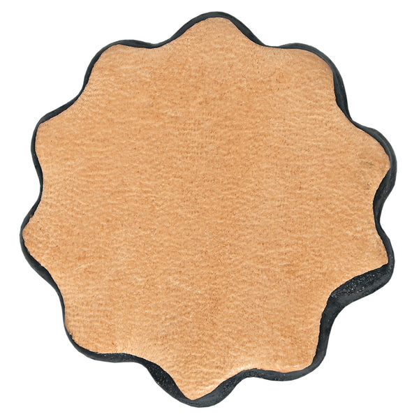 Hilason Plain Scalloped Leather Rosette Concho Saddle Tack Tan 1-1/4 " - Uhorse